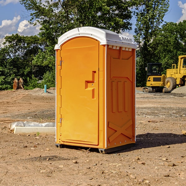 can i customize the exterior of the porta potties with my event logo or branding in Woodland Heights